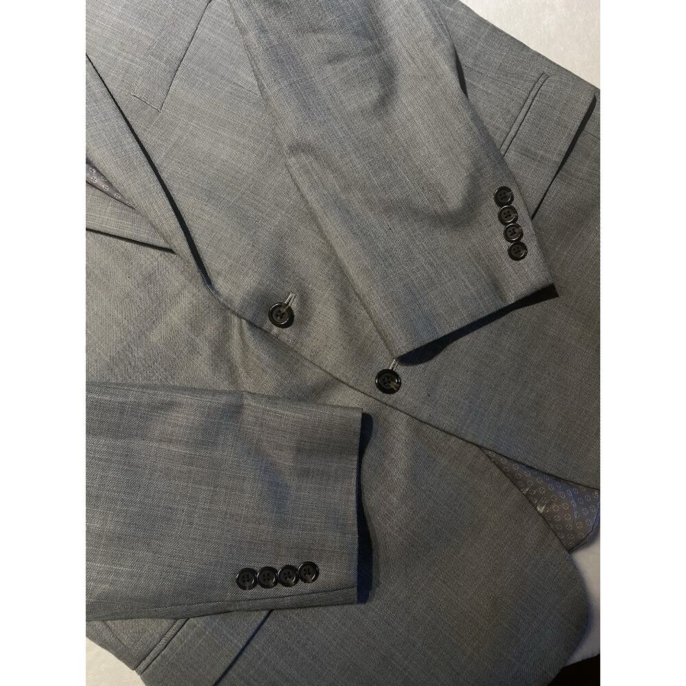 Chaps Ralph Lauren 48R Mens Chambray Blue Dove Gray Nailhead Blazer Jacket - Picture 8 of 13